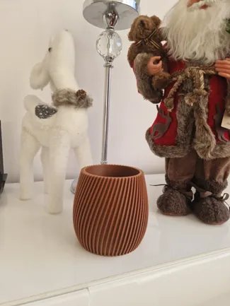 Ribbed vase