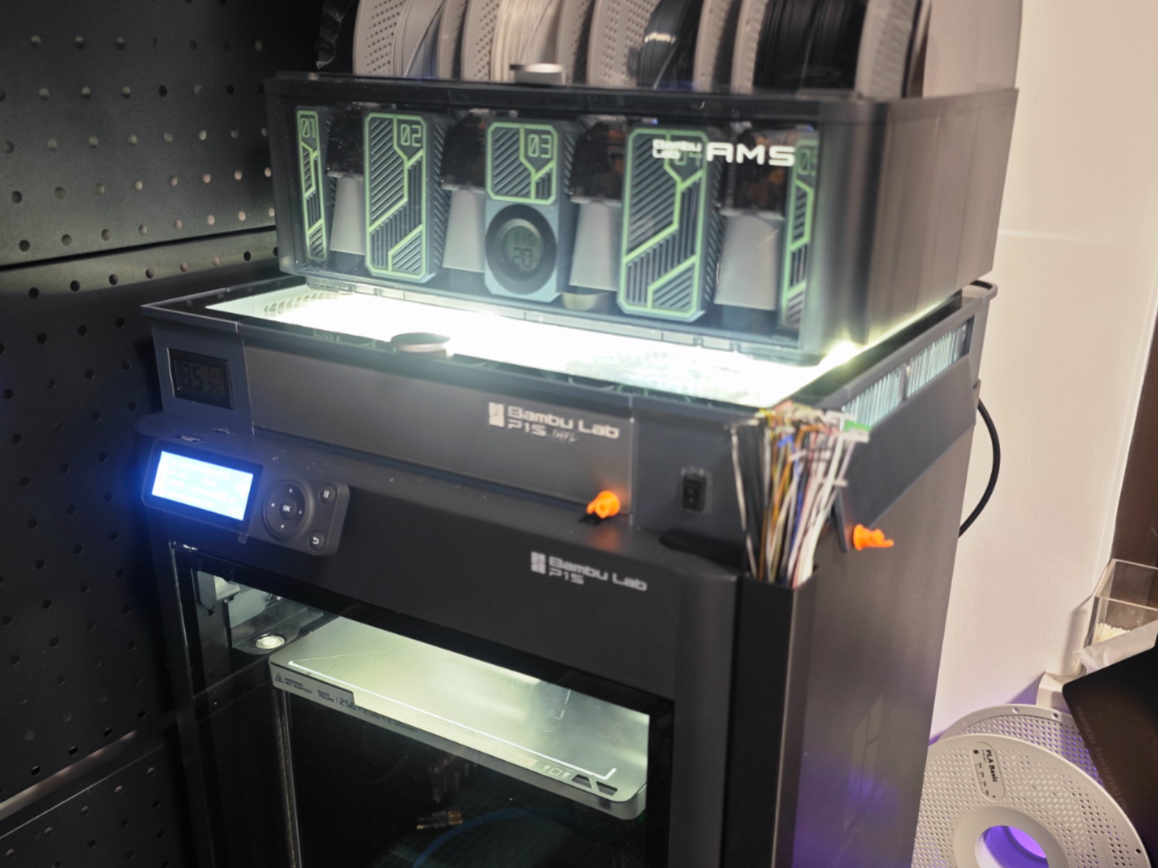 P1S 60mm fan riser, clean cover plate, with P1 body logo by GaoA ...