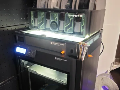 P1S 60mm fan riser, clean cover plate, with P1 body logo