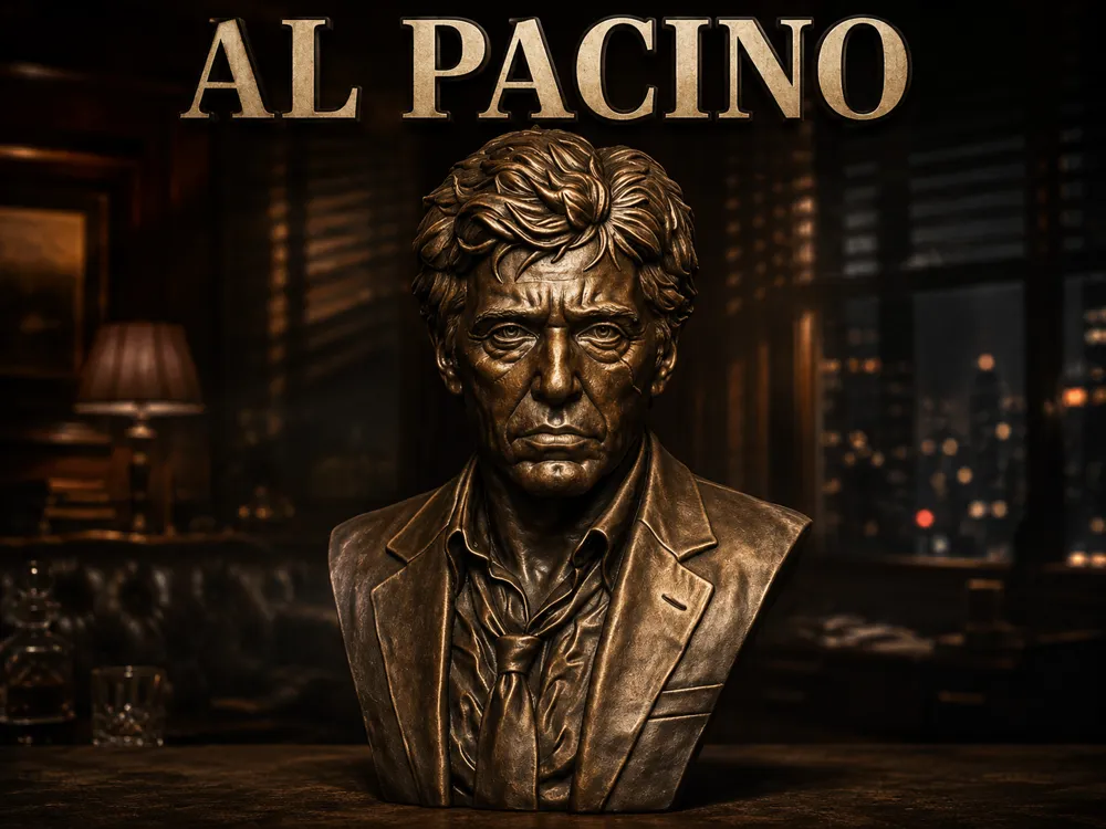 Figura decorativa: Al Pacino Bust. Referencia del modelo original.