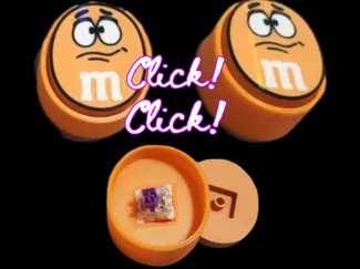 Orange M&M Clicker – Anxious, Adorable, Clicky Fun