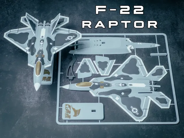 F-22 Raptor Plane Kit Card