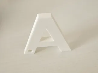 Letter A Keyring 
