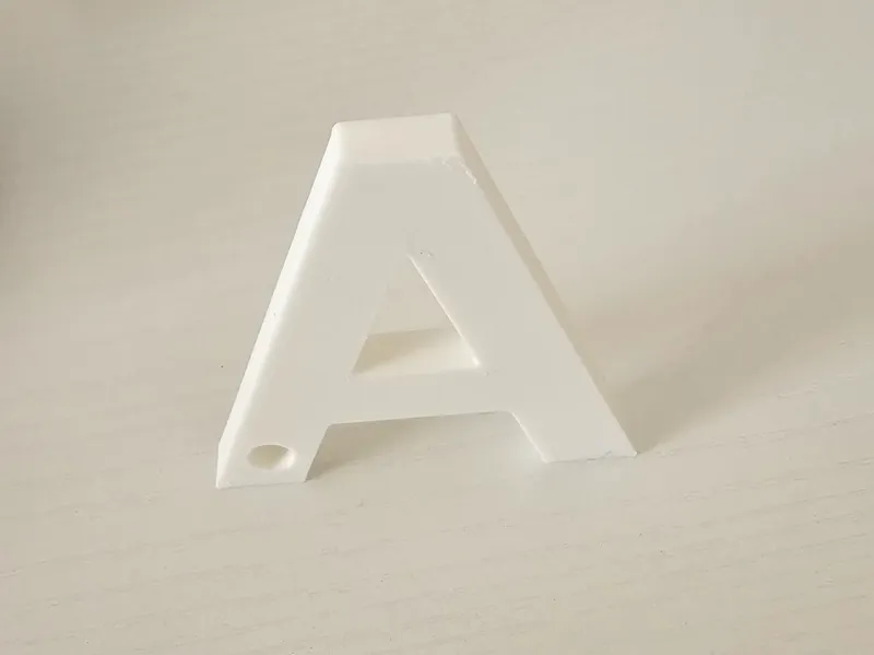 Letter A Keyring 