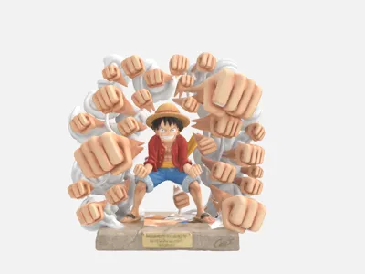 luffy onepiece pugno