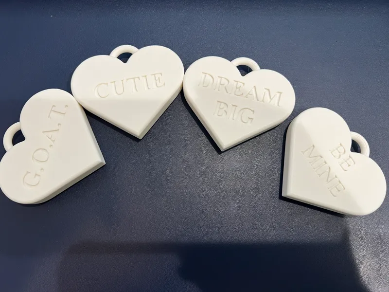 Conversation Heart Keychains