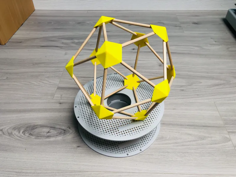 Icosahedron Connector for Wooden Sticks