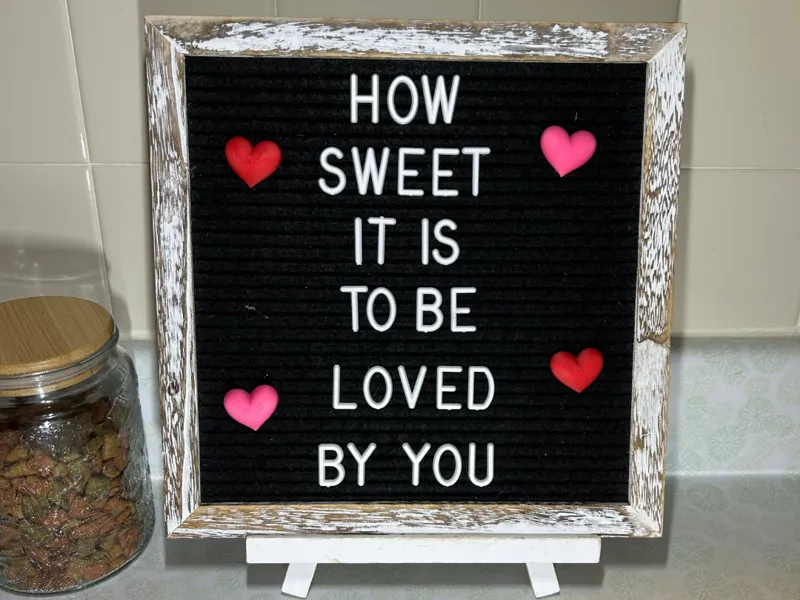 letterboard hearts