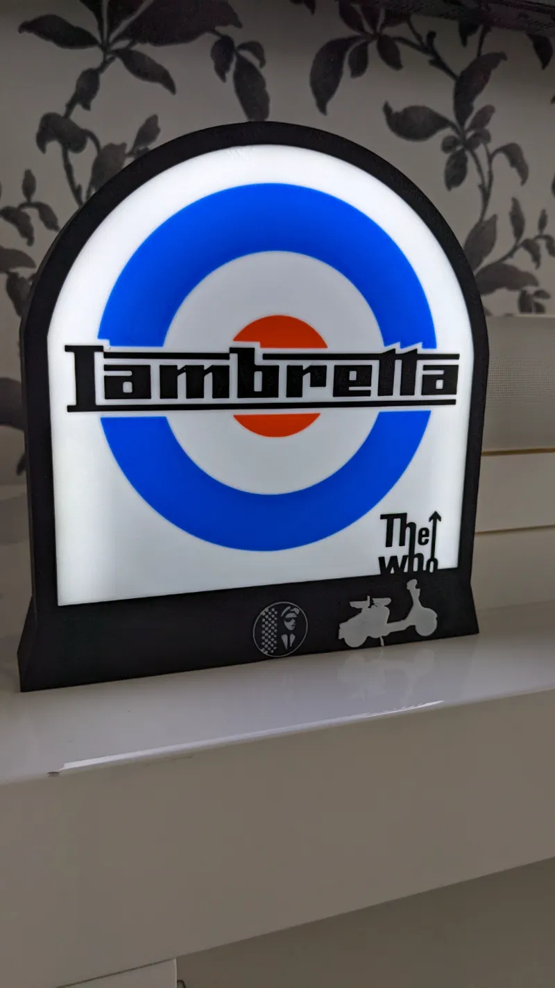 Lambretta scooter mod light box inc glue on extras