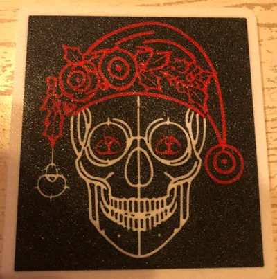 Christmas Skull Coasters