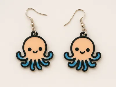 Kawaii Octopus Earrings