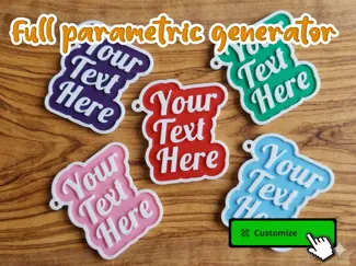 3 Line/Color Keychain Tag Generator