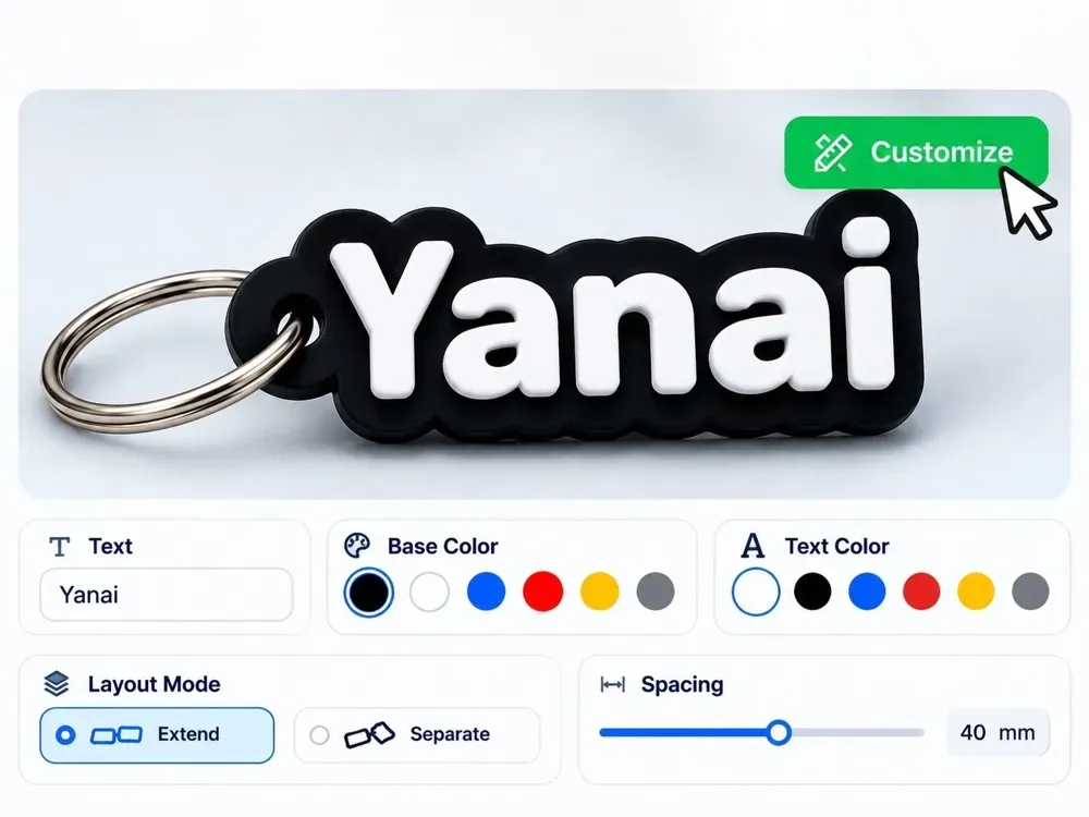 Custom Name Keychain Generator v2 view 2