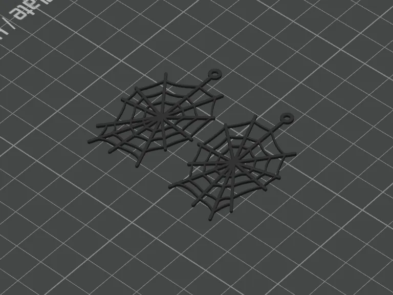 spider webs - earrings view 3