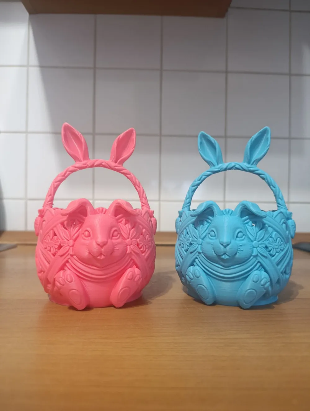 Easter Bunny Basket – Cute 3D Easter Egg Holder - Free 3D Print Model ...
