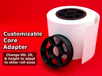 Customizable Core Adapter for Label & Paper Rolls