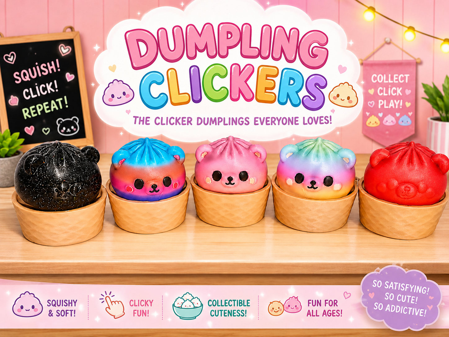 Dumpling clicker - clicking fidget