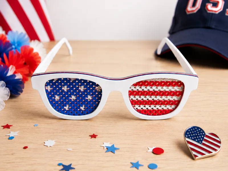USA Fan Glasses Flag – 4 Front Color Options