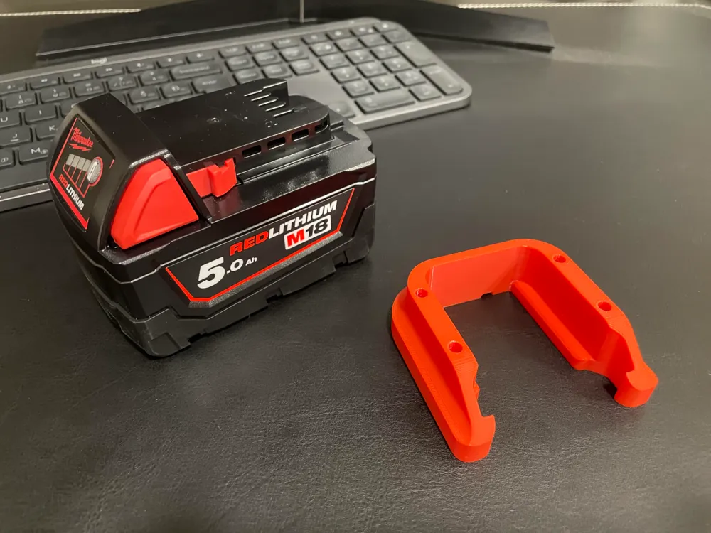 Milwaukee M18 battery holder by sipura MakerWorld