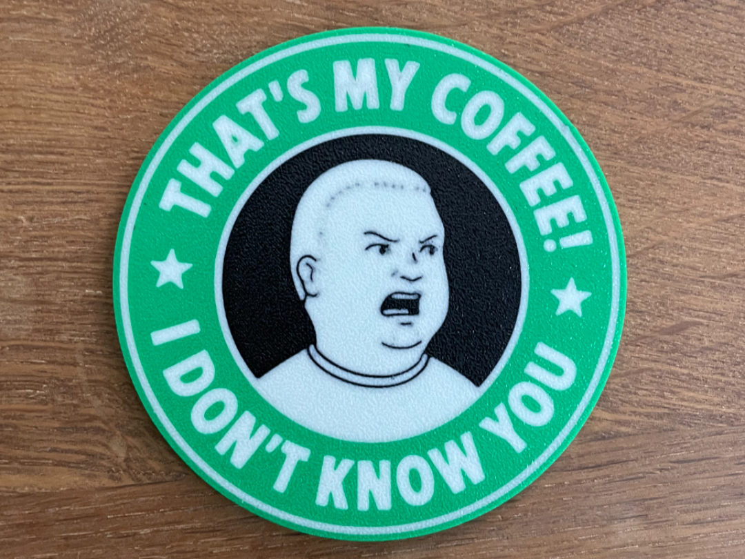 King of the hill coaster 3 color / Bobby / Coffee