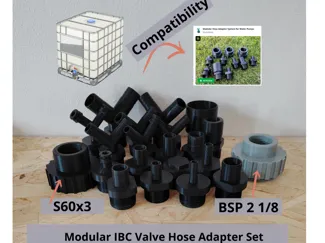 Modular IBC Valve Hose Adapter Set