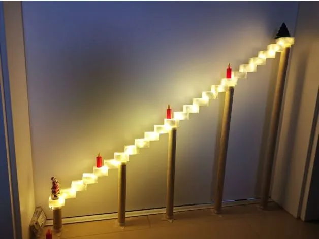 Christmas Advent Calendar  Santa climbs the stairs