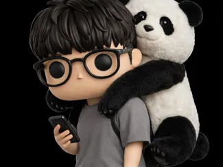 Menino e Panda