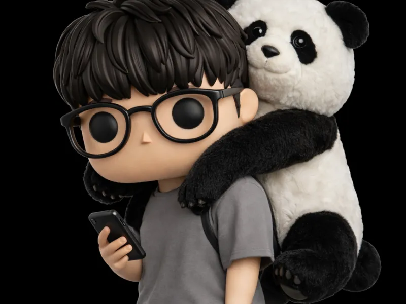 Menino e Panda