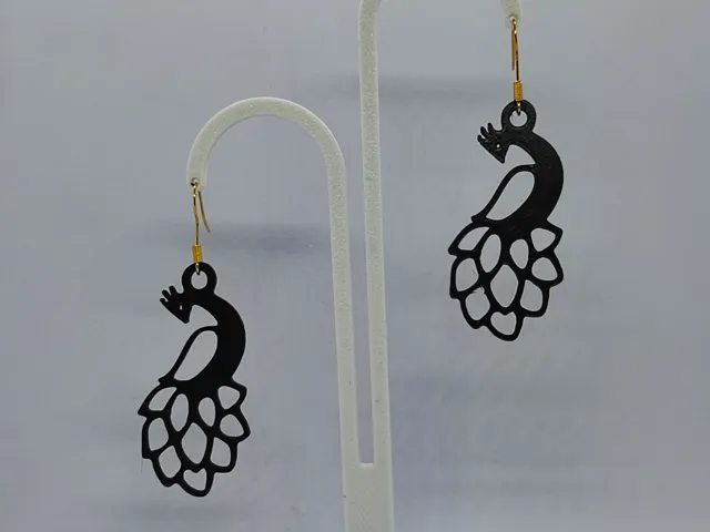 Pendientes Alas de Pavo Real