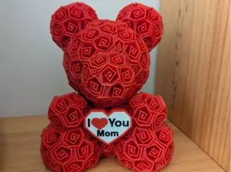 Heart "I (L) You Mom" compatible with Rose Bear