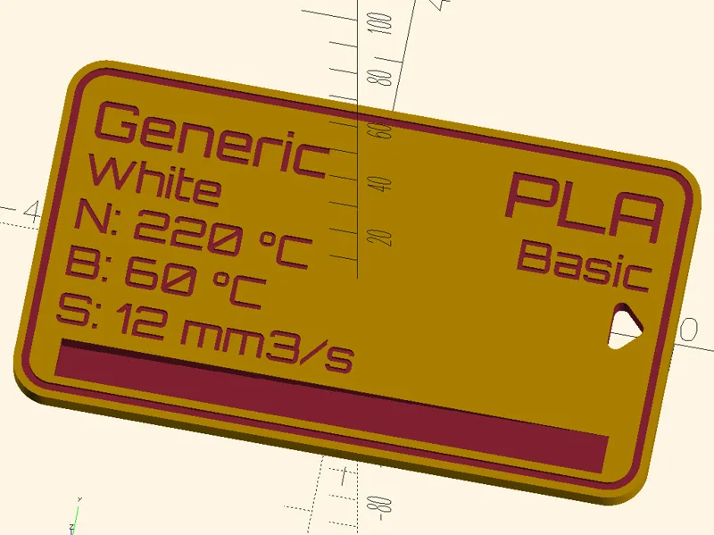 Parametric Filament Info Card