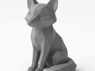 Low poly little fox