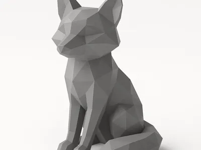 Low poly little fox
