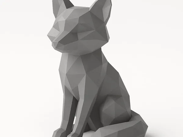 Petit renard low poly