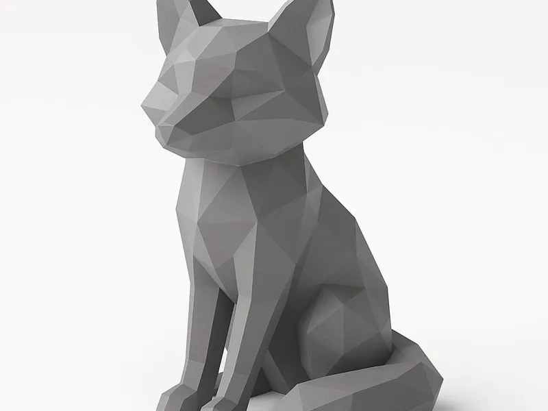 Low poly little fox