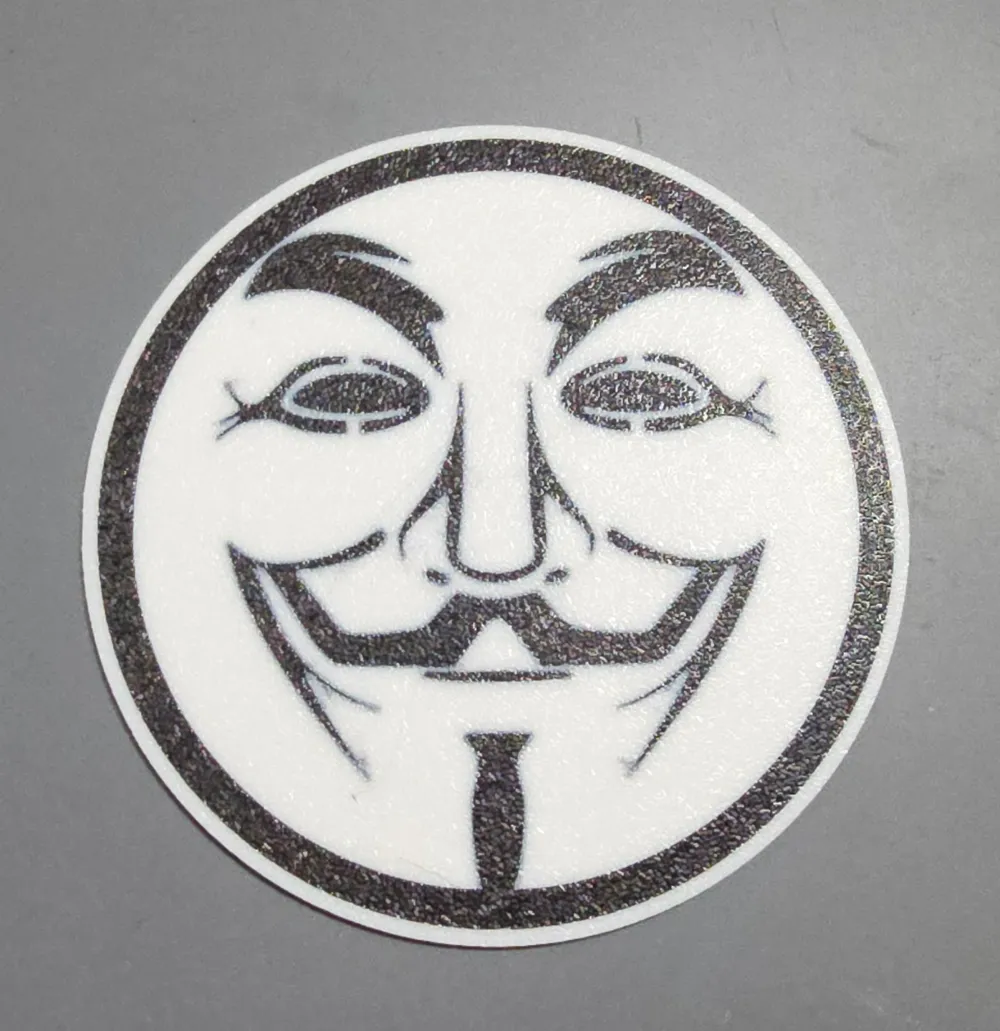 Adesivo Auto JDM Die Hart - V For Vendetta Guy Fawkes Anonymous - Vinile Opaco 127x88 Mm - INDIGOS UG