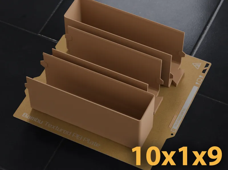 Gridfinity 10x1 Bin 9U A1 Mini Dovetail Split Fit