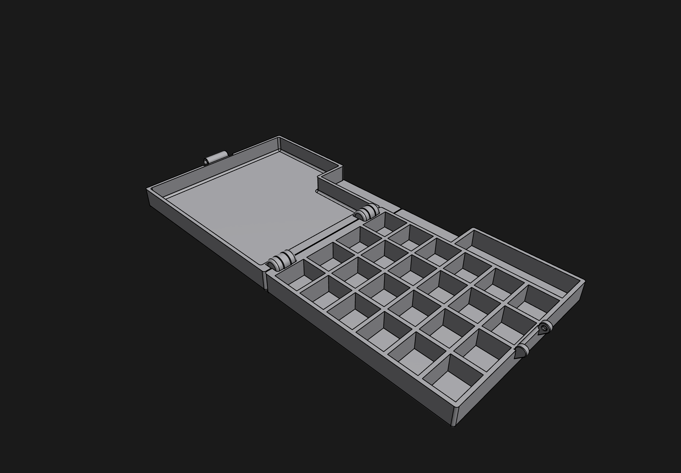 Miniatura 1 do modelo 3D 24色便携水彩颜料盒 | 免支撑一体打印 磁铁/卡扣双版本可选