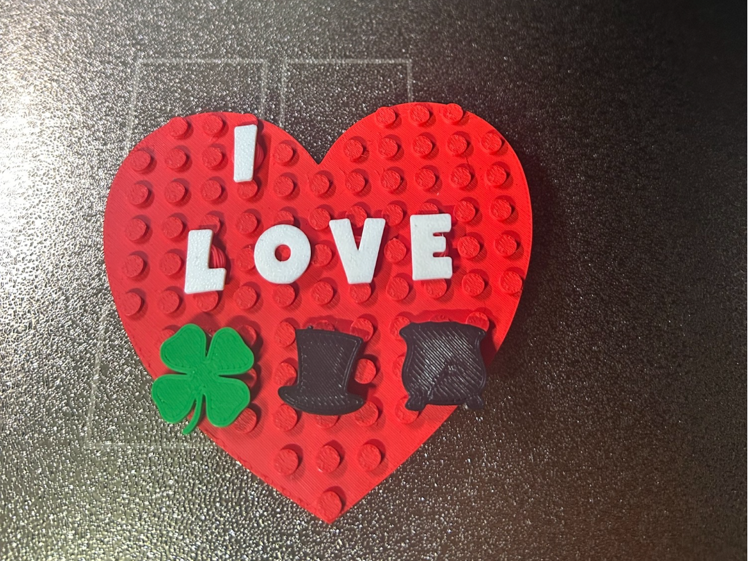 St Patrick's Day Shapes for Block/Brick Magnets