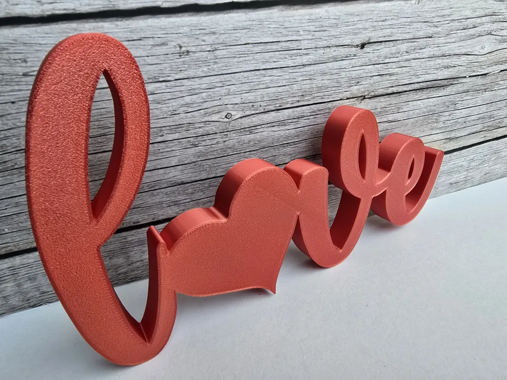 Love Sign (4) - Free 3D Print Model - MakerWorld