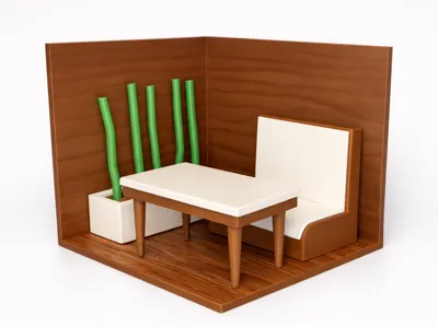 Wood Cafe Diorama