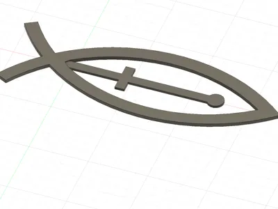Fish and Cross Bookmark