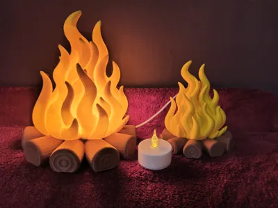 wood camp fire lamp led kit 001 and tealight