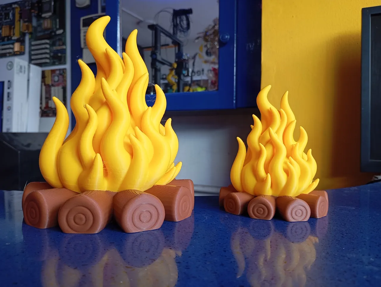 wood camp fire lamp led kit 001 and tealight view 4