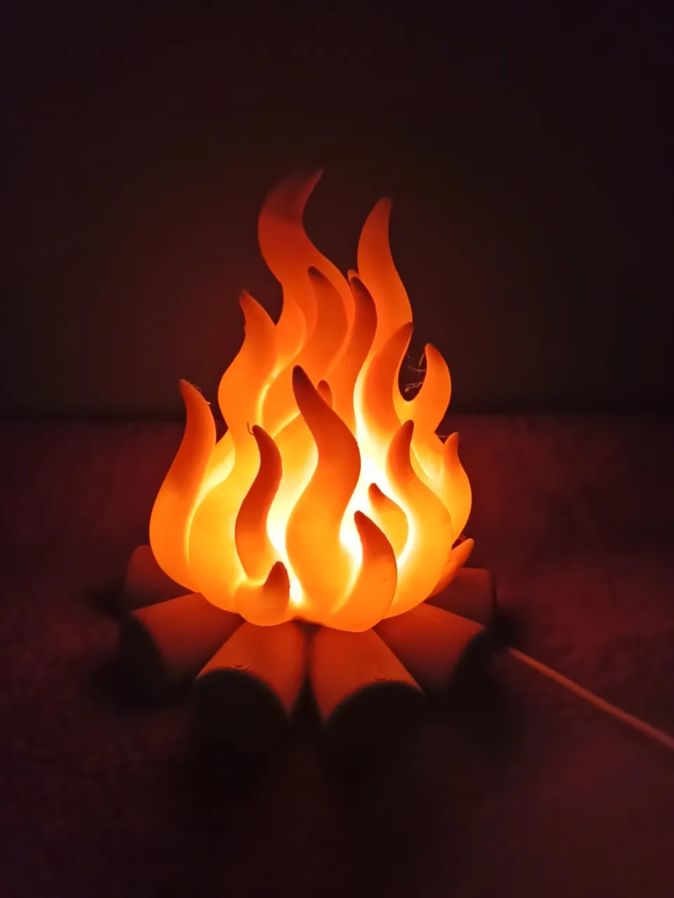 wood camp fire lamp led kit 001 and tealight view 2