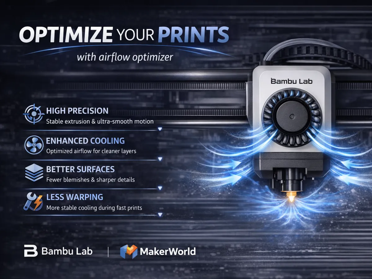 Airflow Optimizer for Bambu Lab P1S - Free 3D Print Model - MakerWorld