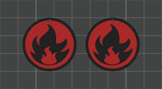 Pokemon Trading Card Game - Fire Energy Earrings view 2
