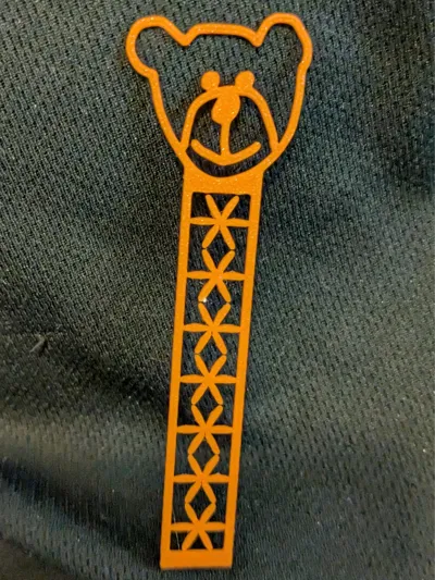 Child's Drawing Teddy Bookmark