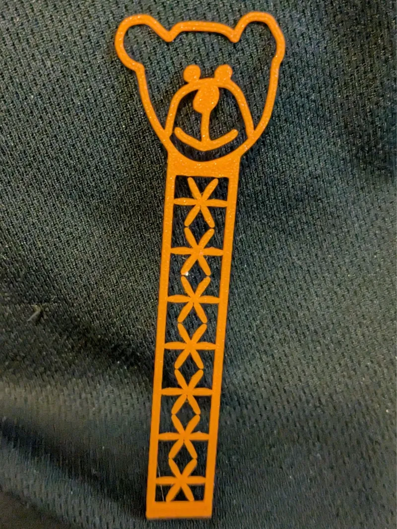 Child's Drawing Teddy Bookmark