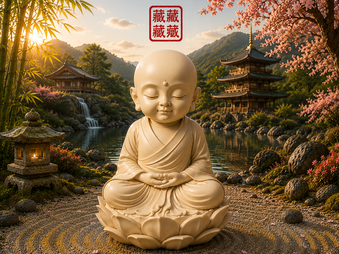 Samanera Zen Garden Monk